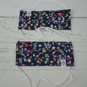 💰3/$25 Vera Bradley 2-Pack Pleated Cloth Face Masks Scattered Wildflowers